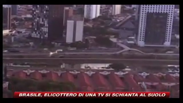 Brasile, elicottero di una tv si schianta al suolo