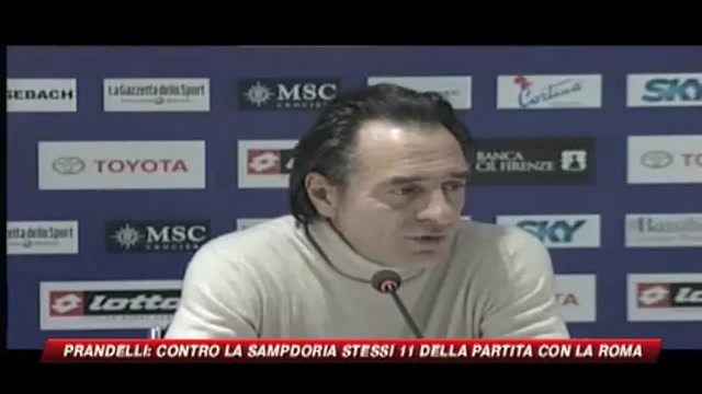 Prandelli, contro la Sampdoria stessi 11 della partita con la Roma