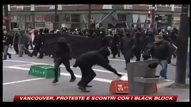 Vancouver, proteste e scontri con i Black Block