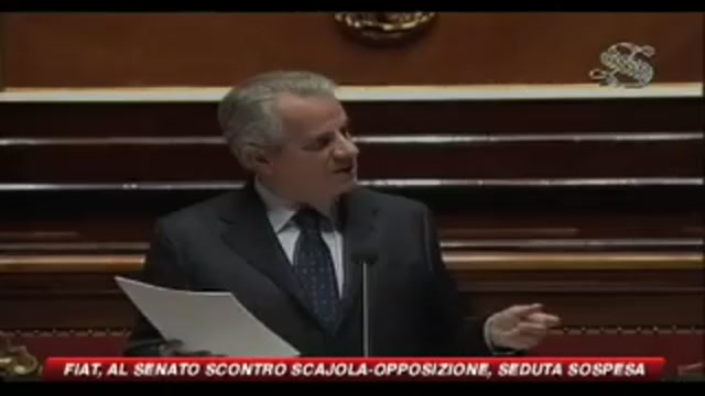 Fiat, al senato scontri Scajola-opposizione, seduta sospesa
