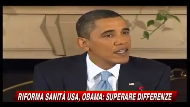Riforma sanità USA, Obama: superare differenze
