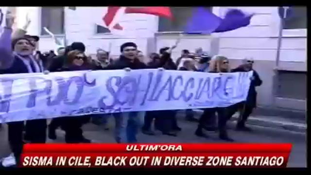 Oggi a Roma manifestazione contro il governo Berlusconi