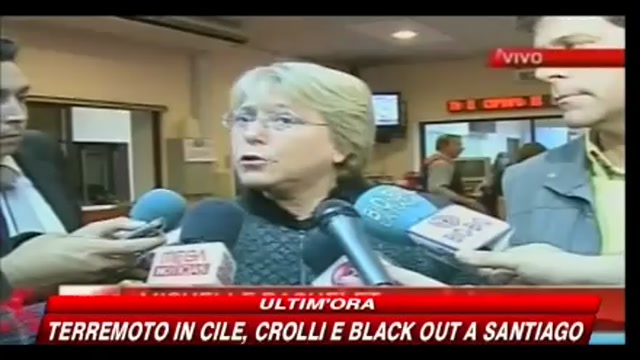 Terremoto in Cile, parla il presidente Bachelet