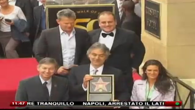 Los Angeles, per Bocelli la stella sulla Walk of fame