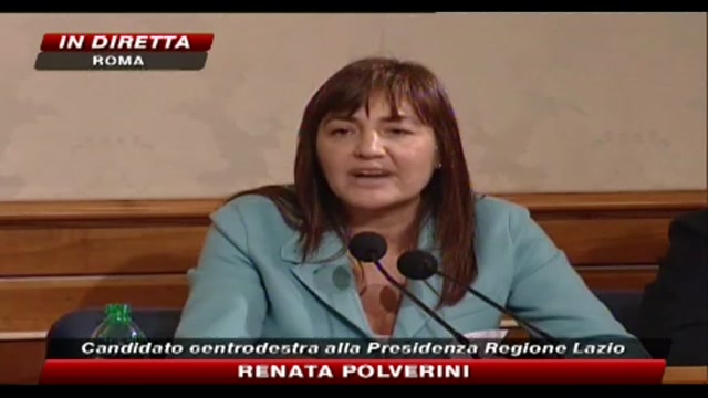 Renata Polverini commenta esclusione lista pdl