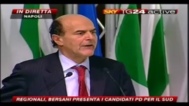 Regionali, Bersani presenta i candidati PD per il sud