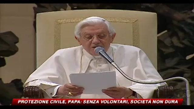 Protezione civile, Papa: senza volontari la società non dura