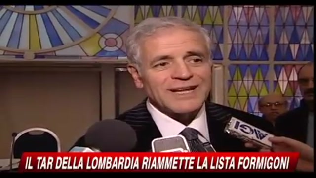 Regionali, Decreto interpretativo, parla Roberto Formigoni