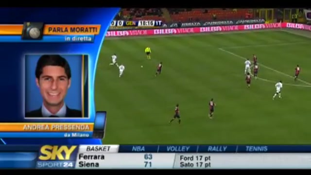 Moratti: non mi è piaciuto il carattere contro il Genoa