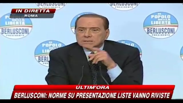 Conferenza Berlusconi – 12/a parte: il contestatore viene allontanano