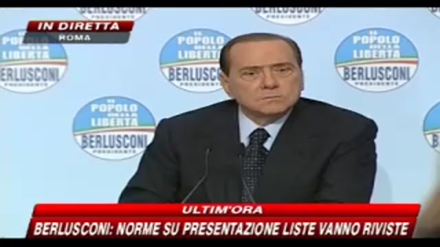 Conferenza Berlusconi – 14/a parte: strana esclusione liste Pdl