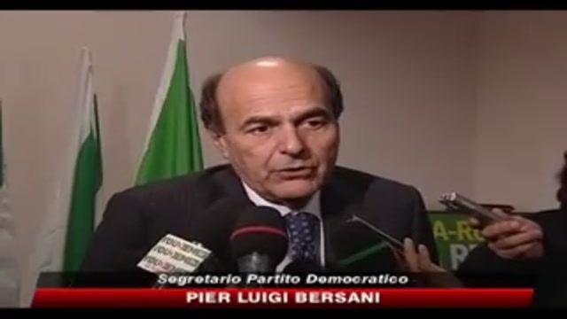 Caos regionali, Bersani Berlusconi è un disco rotto