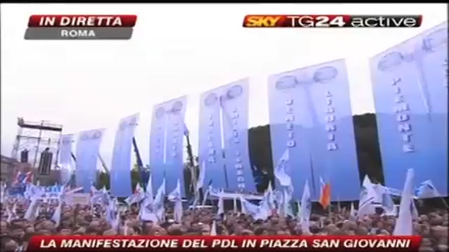 Manifestazione pdl Roma, intervento di Gianni Alemanno