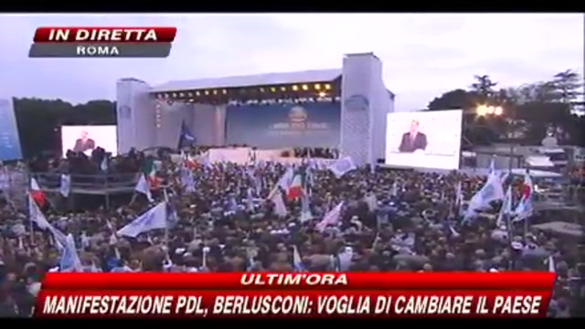 Berlusconi, il discorso in piazza San Giovanni (4a parte)