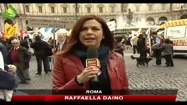 Roma, manifestazione contro la privatizzazione dell'acqua