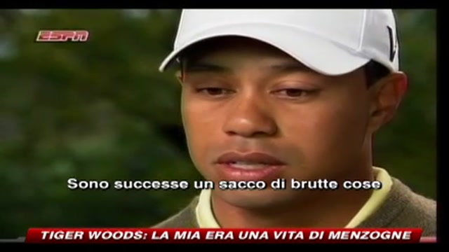 Tiger Woods: la mia era una vita di menzogne