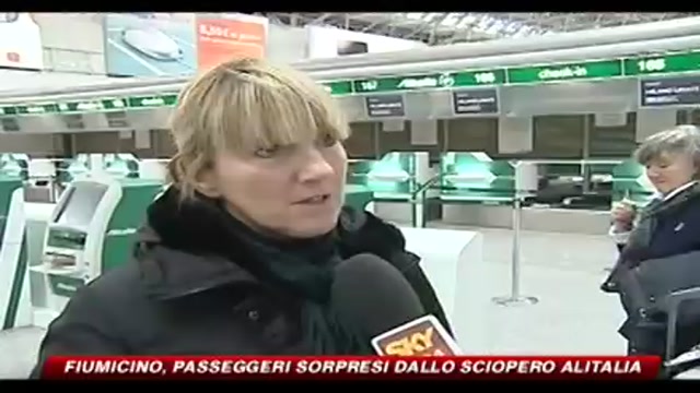 Fiumicino, passeggeri sorpresi dallo sciopero Alitalia