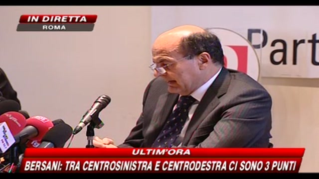 Conferenza stampa Bersani (4/a parte)