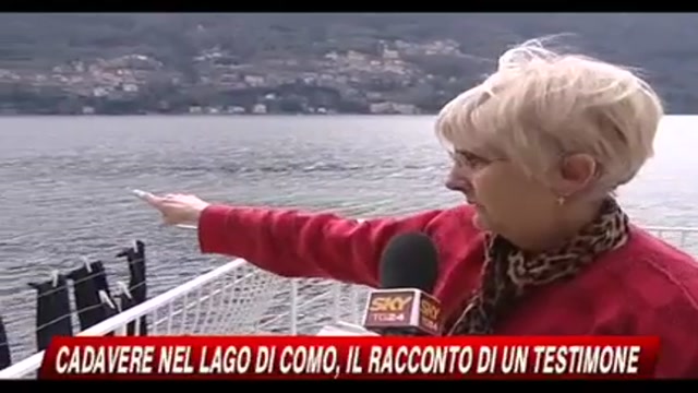 Cadavere nel lago di Como, il racconto di un testimone