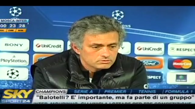 Conferenza stampa di Mourinho alla vigilia di CSKA-Inter