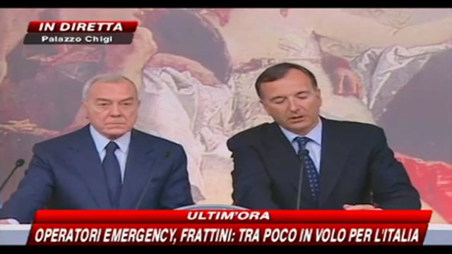 Liberazione operatori Emergency, parla Frattini (2/a parte)