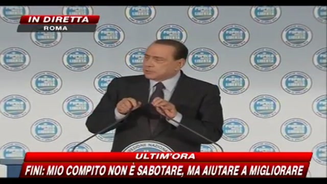 1- Berlusconi risponde a Fini