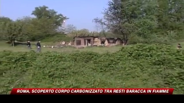 Roma, scoperto corpo carbonizzato tra resti baracca in fiamme