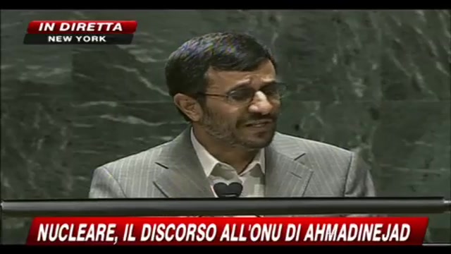 Nucleare, il discorso all'Onu di Ahmadinejad