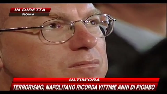 2. Giornata memoria vittime del terrorismo, parla Napolitano