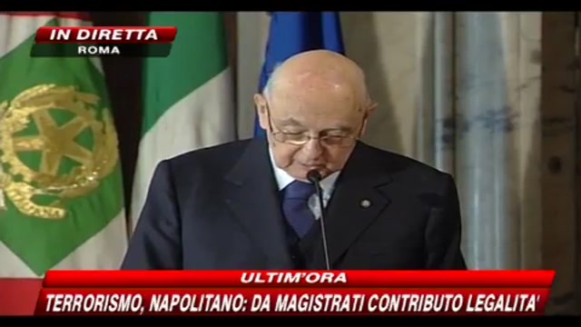 3. Giornata memoria vittime del terrorismo, parla Napolitano
