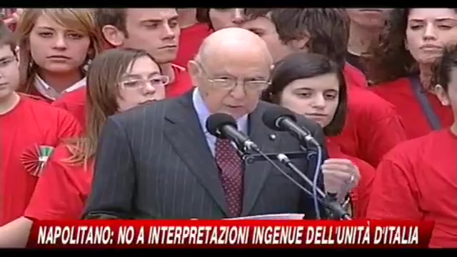 Napolitano: no a interpretazioni ingenue dell'Unità d'Italia