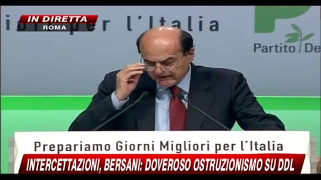 Crisi, Bersani: Berlusconi e Tremonti ci mettano la faccia