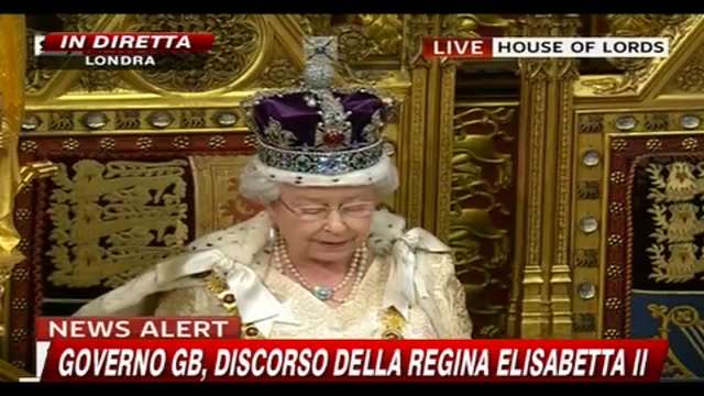 Governo GB, discorso della regina Elisabetta II