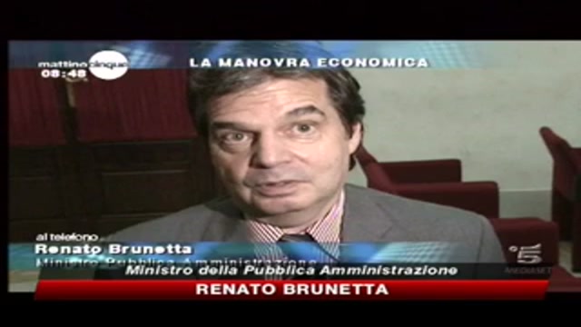 Brunetta: manovra economica è un cambio di rotta