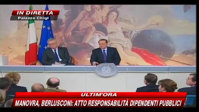 14- Manovra, la conferenza stampa di Berlusconi e Tremonti