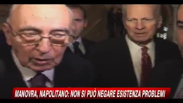 Manovra, Napolitano, non si può negare esistenza problemi