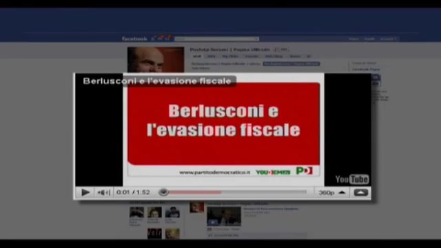 Bersani pubblica video di Berlusconi su evasione fiscale