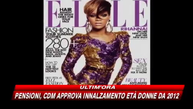 Rihanna, cover girl di Elle America