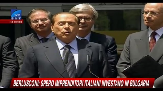 Berlusconi spero che gli imprenditori italiani investano in Bulgaria