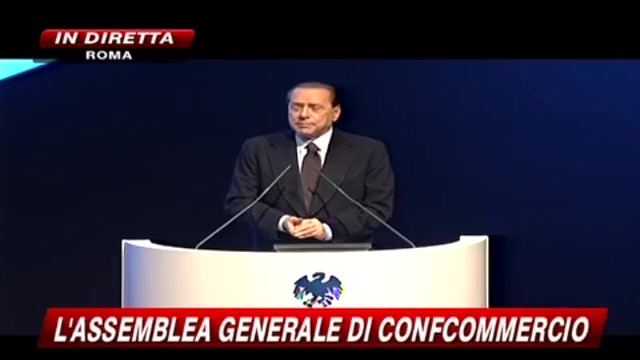 1- Assemblea Confcommercio, l'intervento di Berlusconi