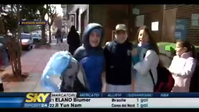 I piccoli tifosi dell'Argentina