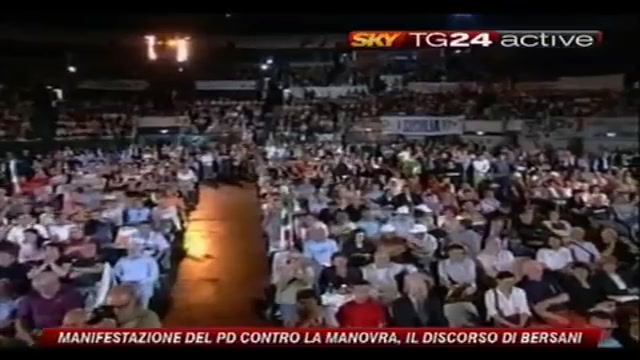 1 Manifestazione PD, il discorso di Bersani
