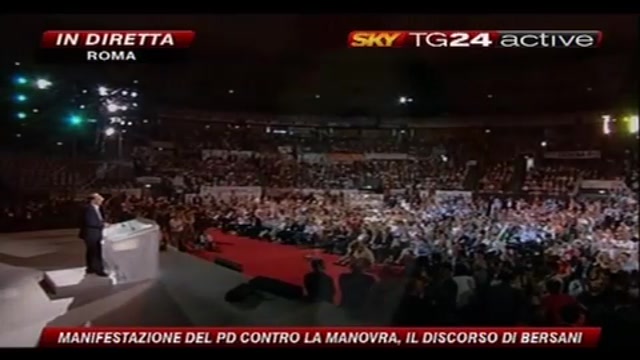 10 Manifestazione PD, il discorso di Bersani