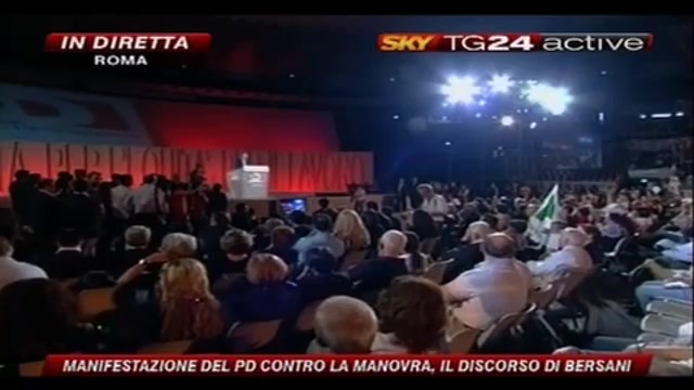 13 Manifestazione PD, il discorso di Bersani
