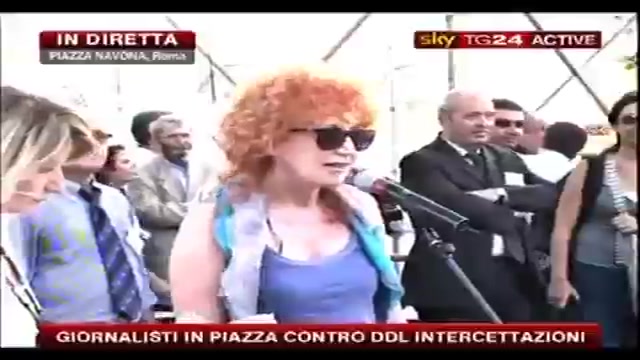 Manifestazione FNSI: intervento di Fiorella Mannoia