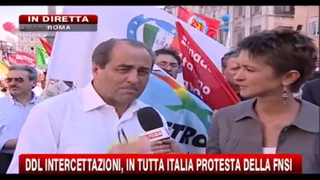 Manifestazione FNSI: intervista a Di Pietro