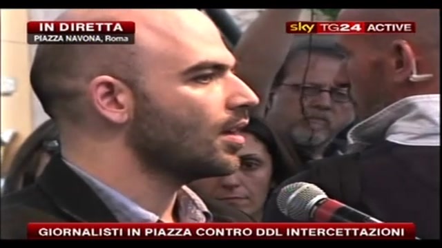 Manifestazione FNSI: intervento di Roberto Saviano