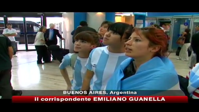 Argentina, festa all'aeroporto nonostante l'eliminazione