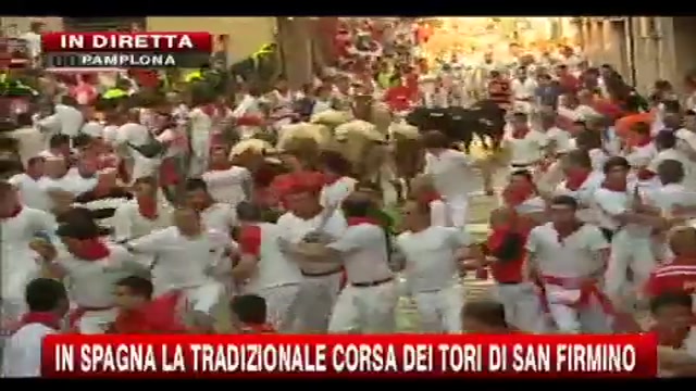 In Spagna la tradizionale corsa dei tori di San Firmino