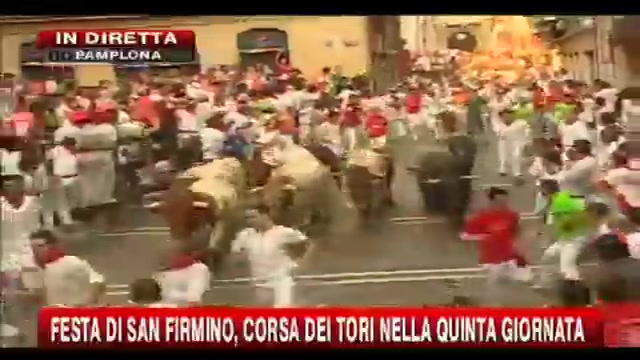 Festa di San Firmino, corsa dei tori nella quinta giornata
